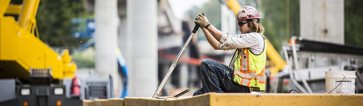 lumber worker with hardhat