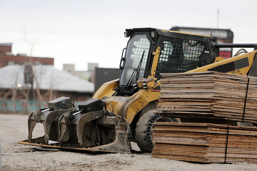 bobcat working on site