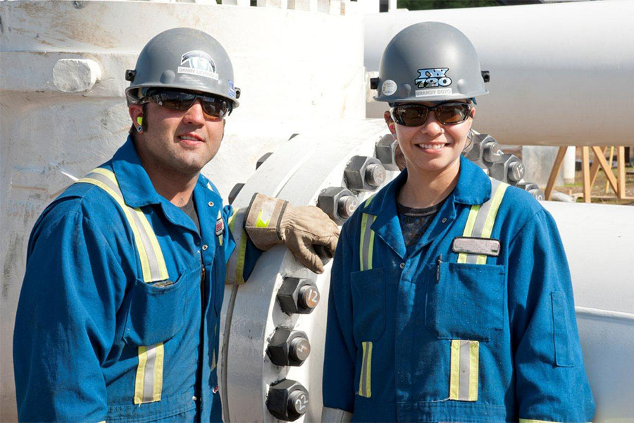 bfi workers in safety gear